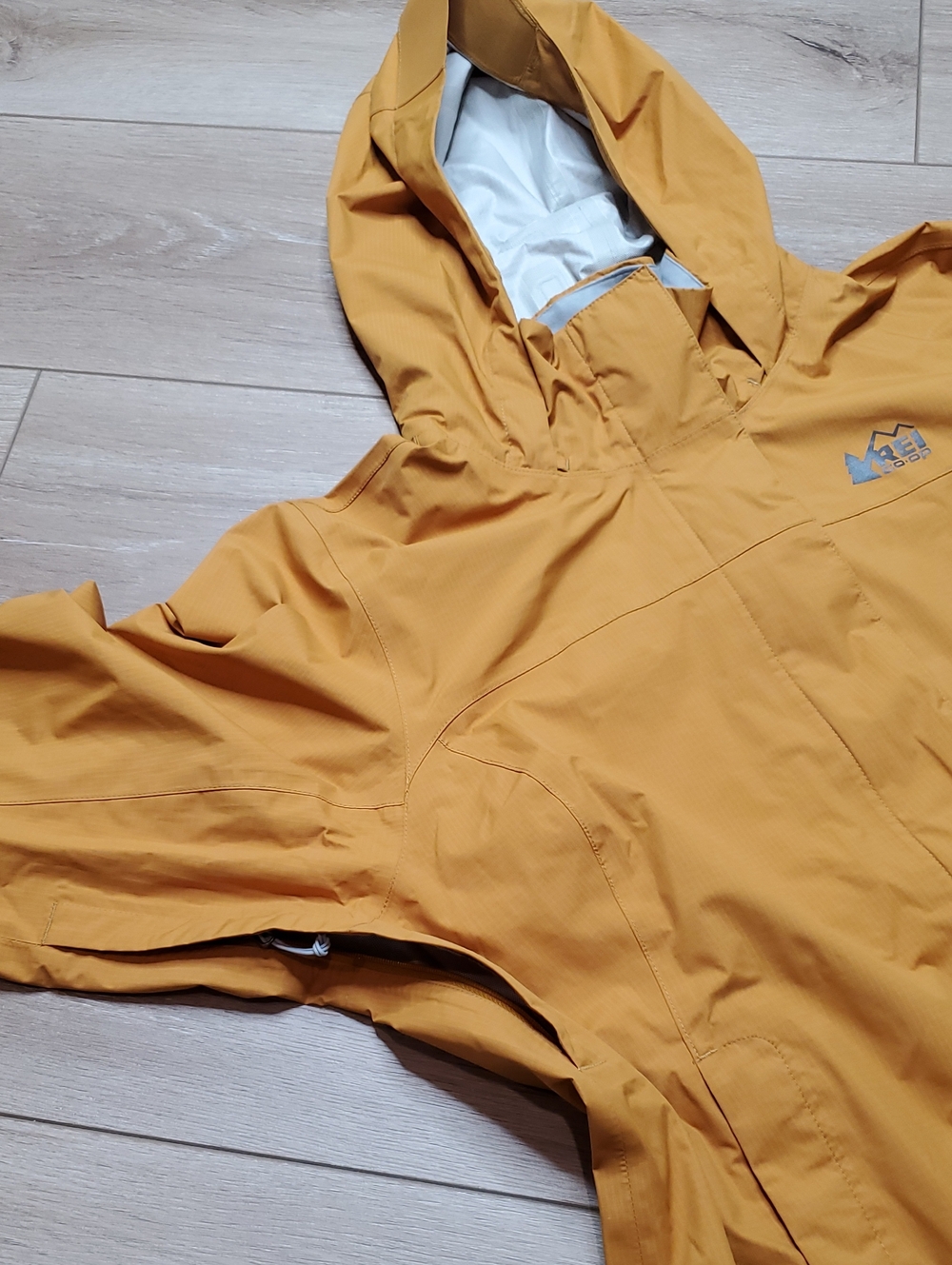 REI Co-op Peak 2.5L Jacket Womens Hooded Rain Windbreaker Outdoor Size Large - Picture 7 of 13